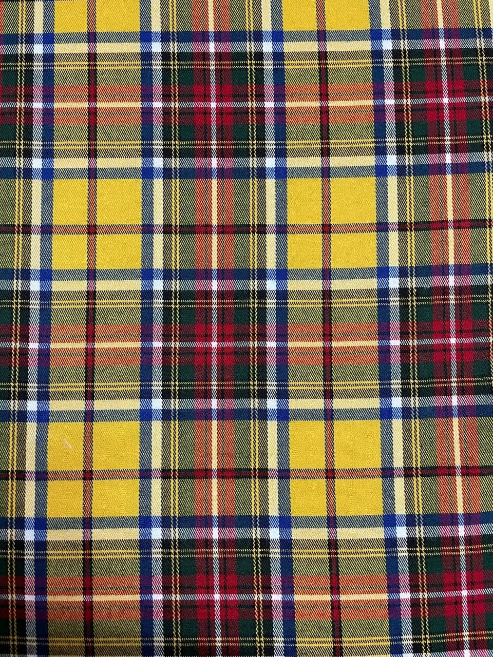 Tartan Scozzese Lanetta Quadro Giallo - WorldTessuti