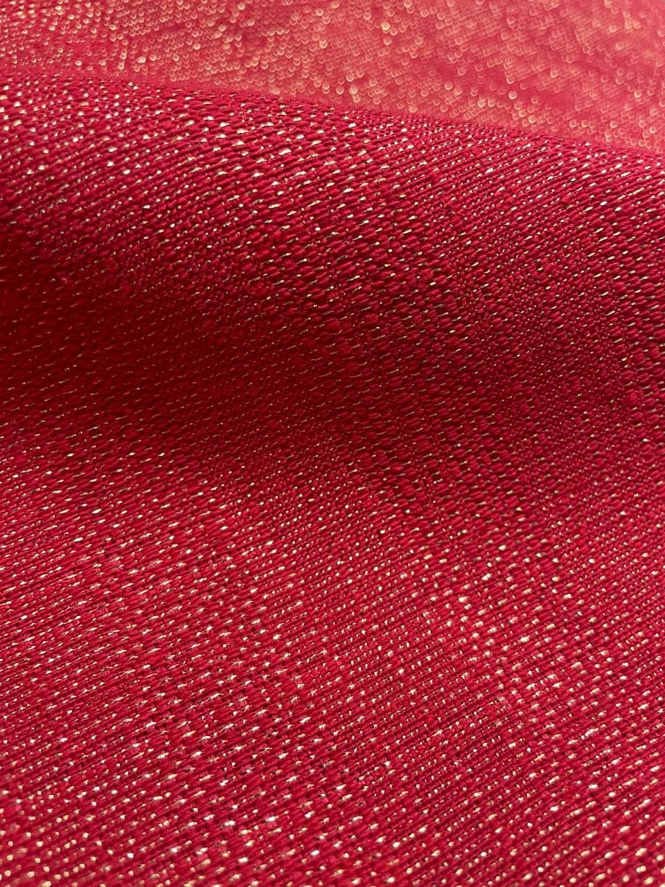 Gobelin Lurex Tinta unita Rosso Panna - WorldTessuti