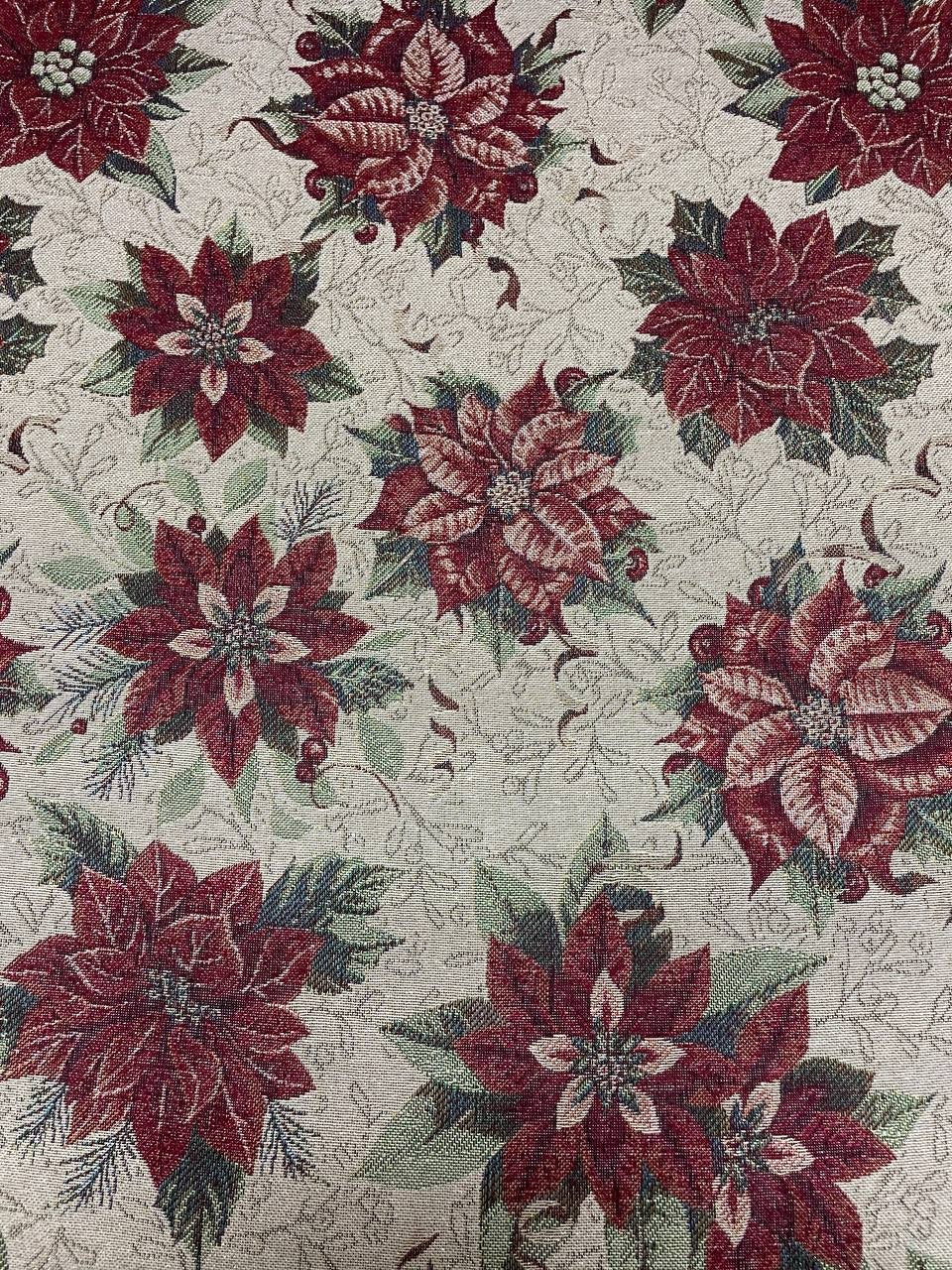 Gobelin Natalizio Floreale Boquet Natale Glitter