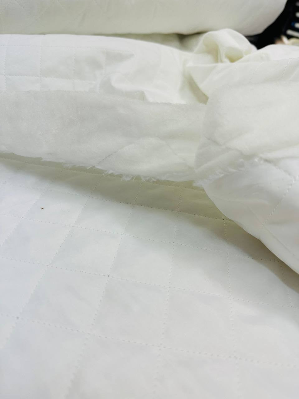 Trapuntino Cotone Rombi S Bianco - WorldTessuti