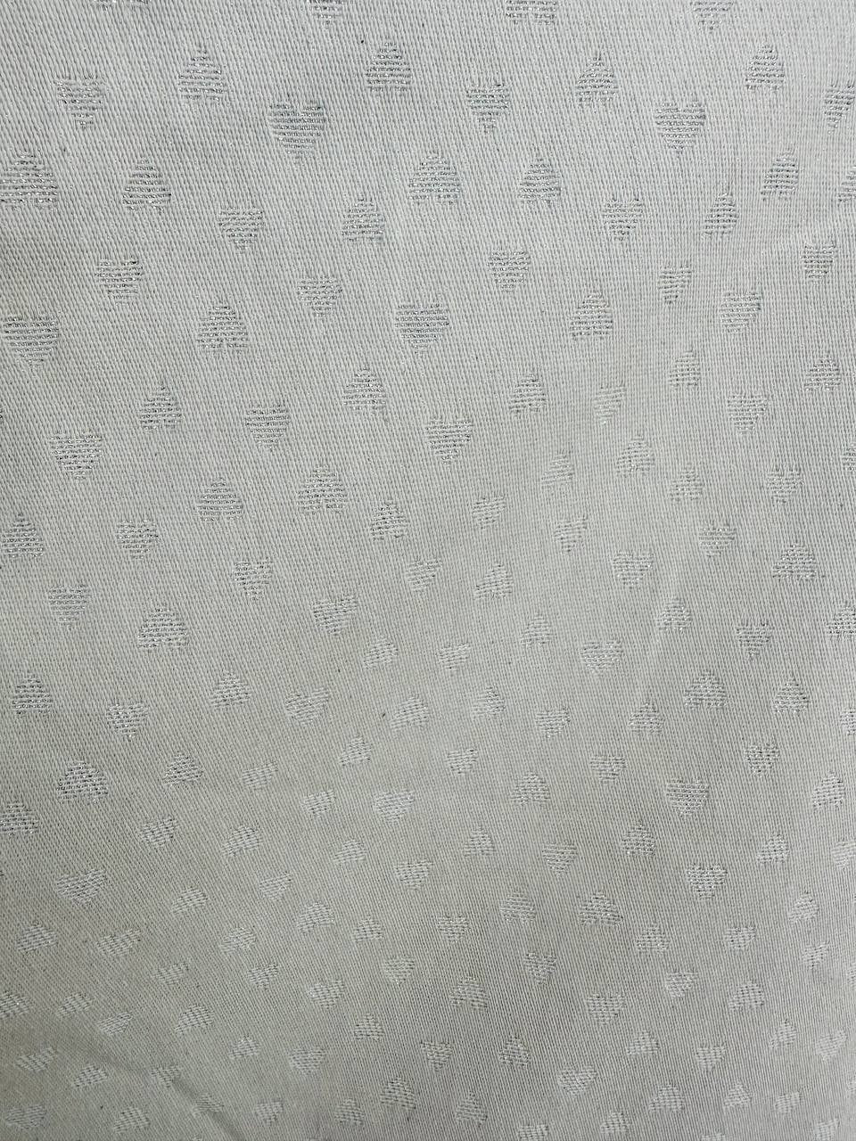 Cotone Panamino Cuore Glitter Argento - WorldTessuti