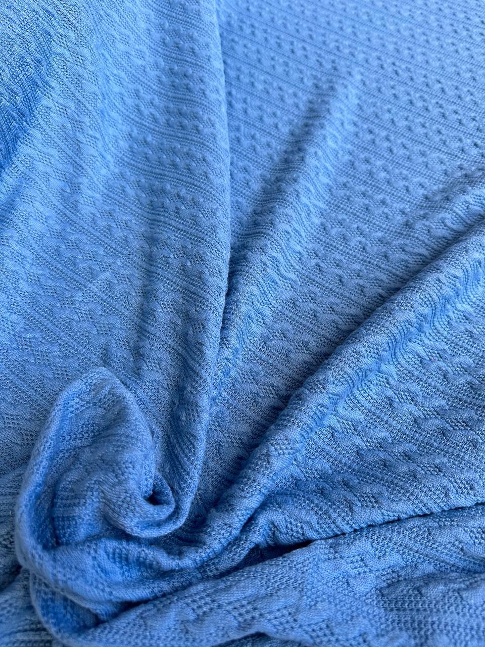 Maglia intrecciata elastica Celeste