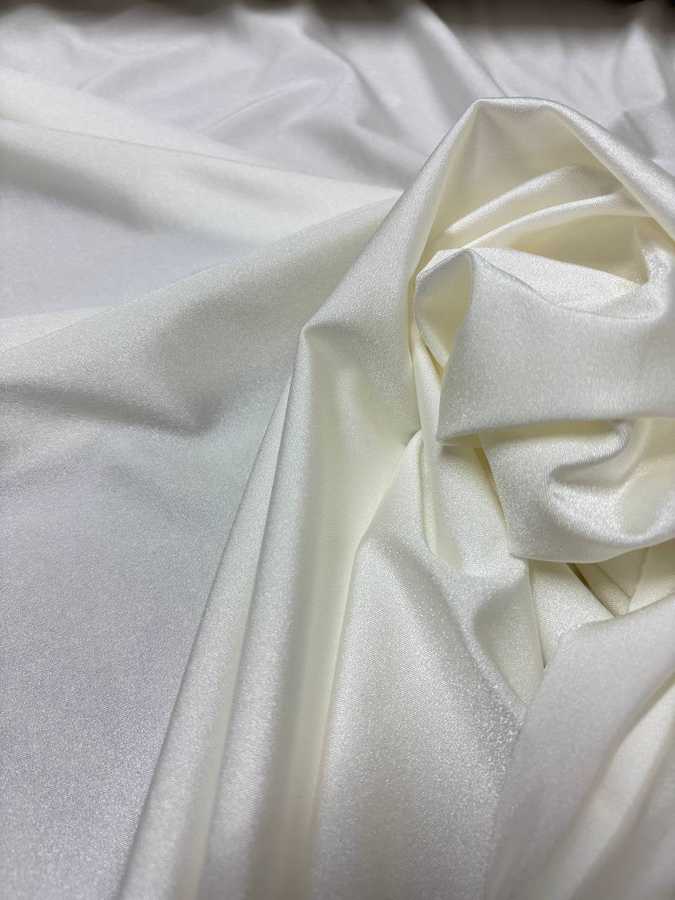 Lycra Tinta unita Bianco seta Lucida - WorldTessuti