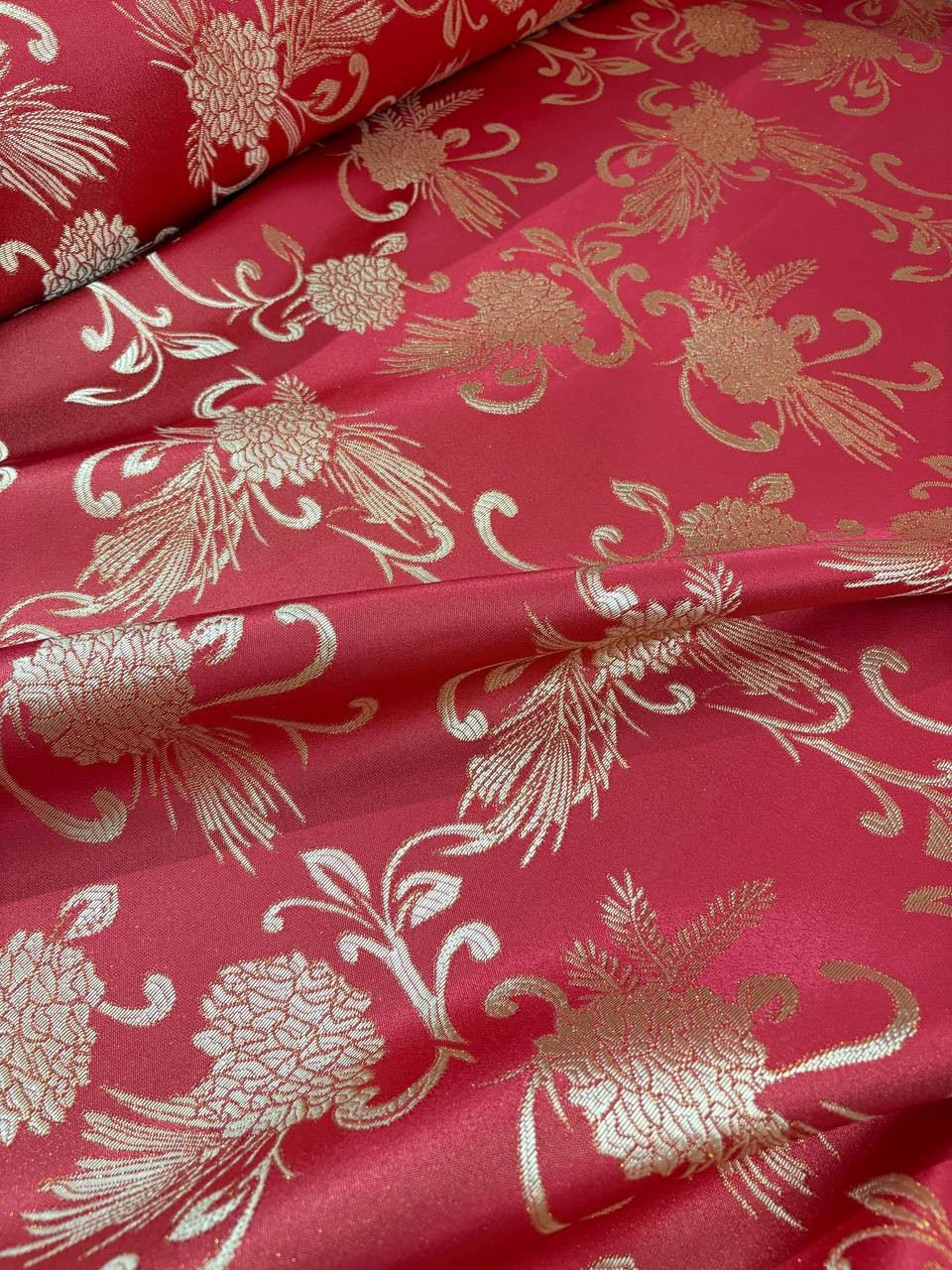 Damascato Rosso Glitter Variante 1