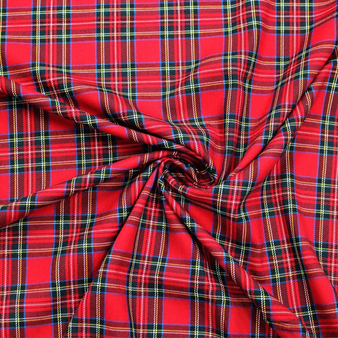 Tartan Scozzese Quadro Rosso Medio - WorldTessuti
