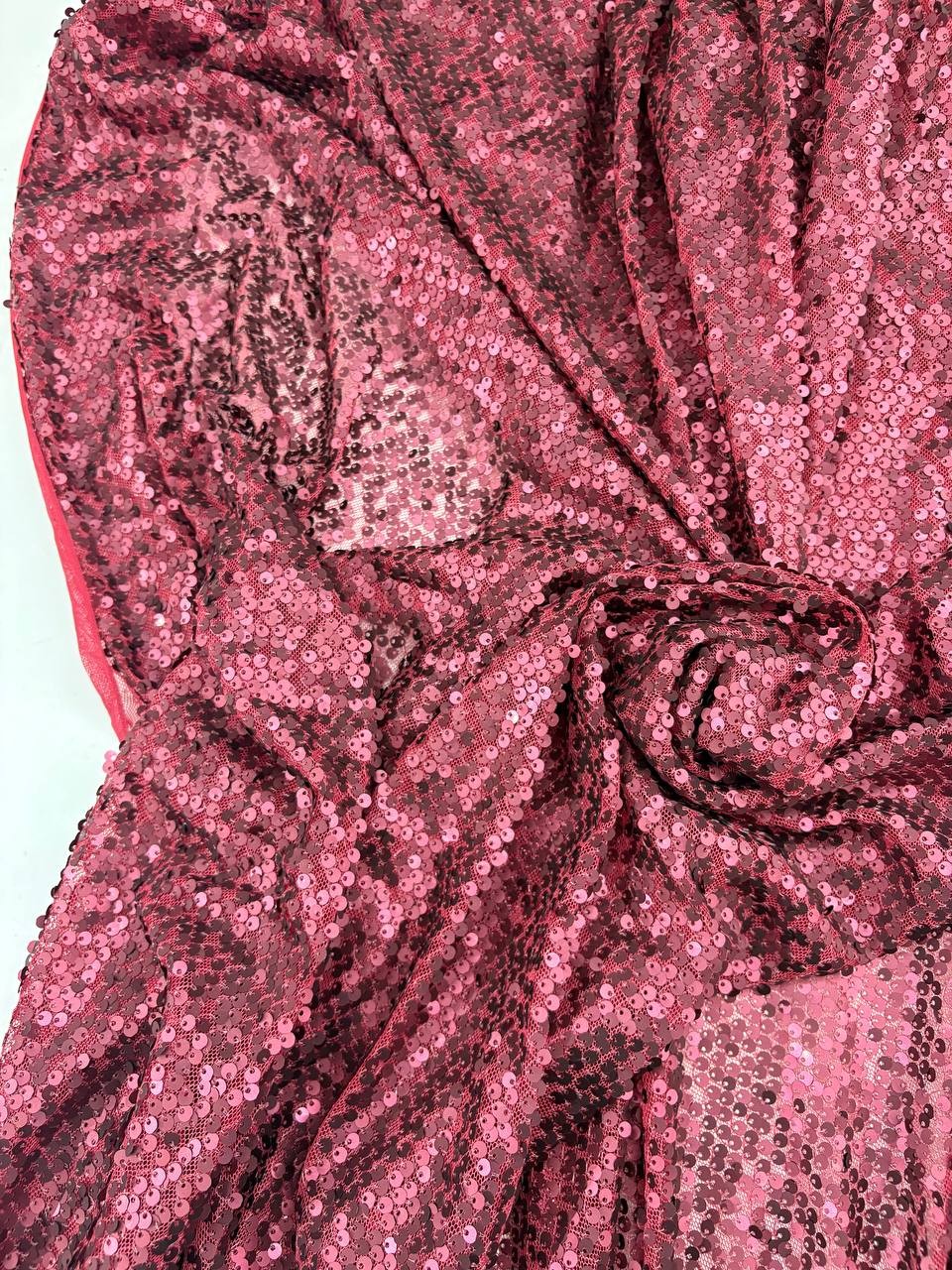 Pailettes Amaranto Elastiche - WorldTessuti
