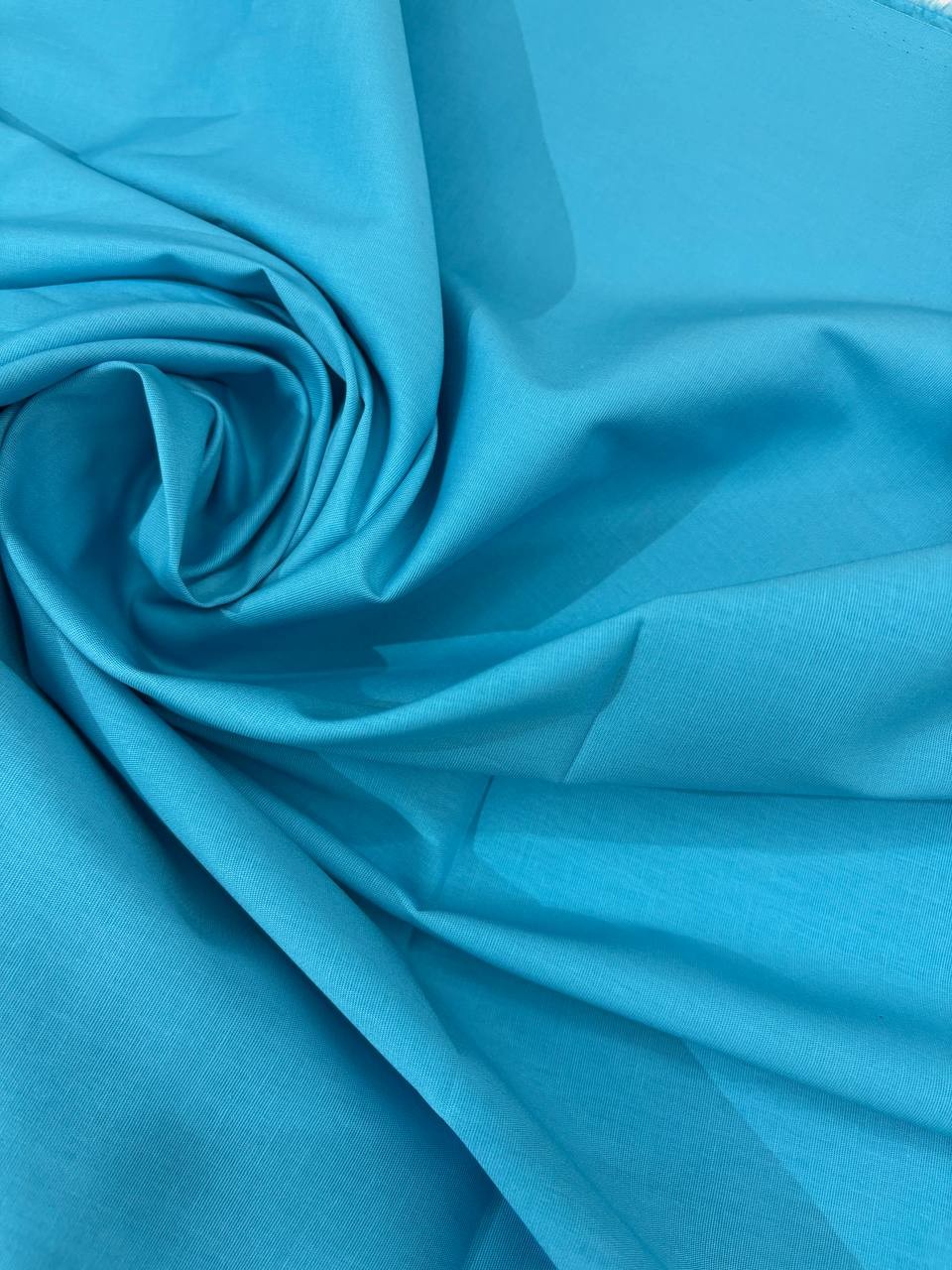 Cotone ALBA Popeline Turchese Elastico - WorldTessuti