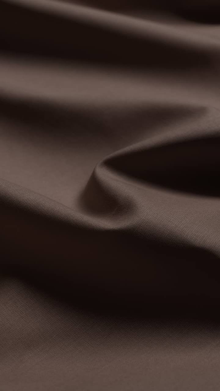 Cotone ALBA Popeline Marrone Elastico