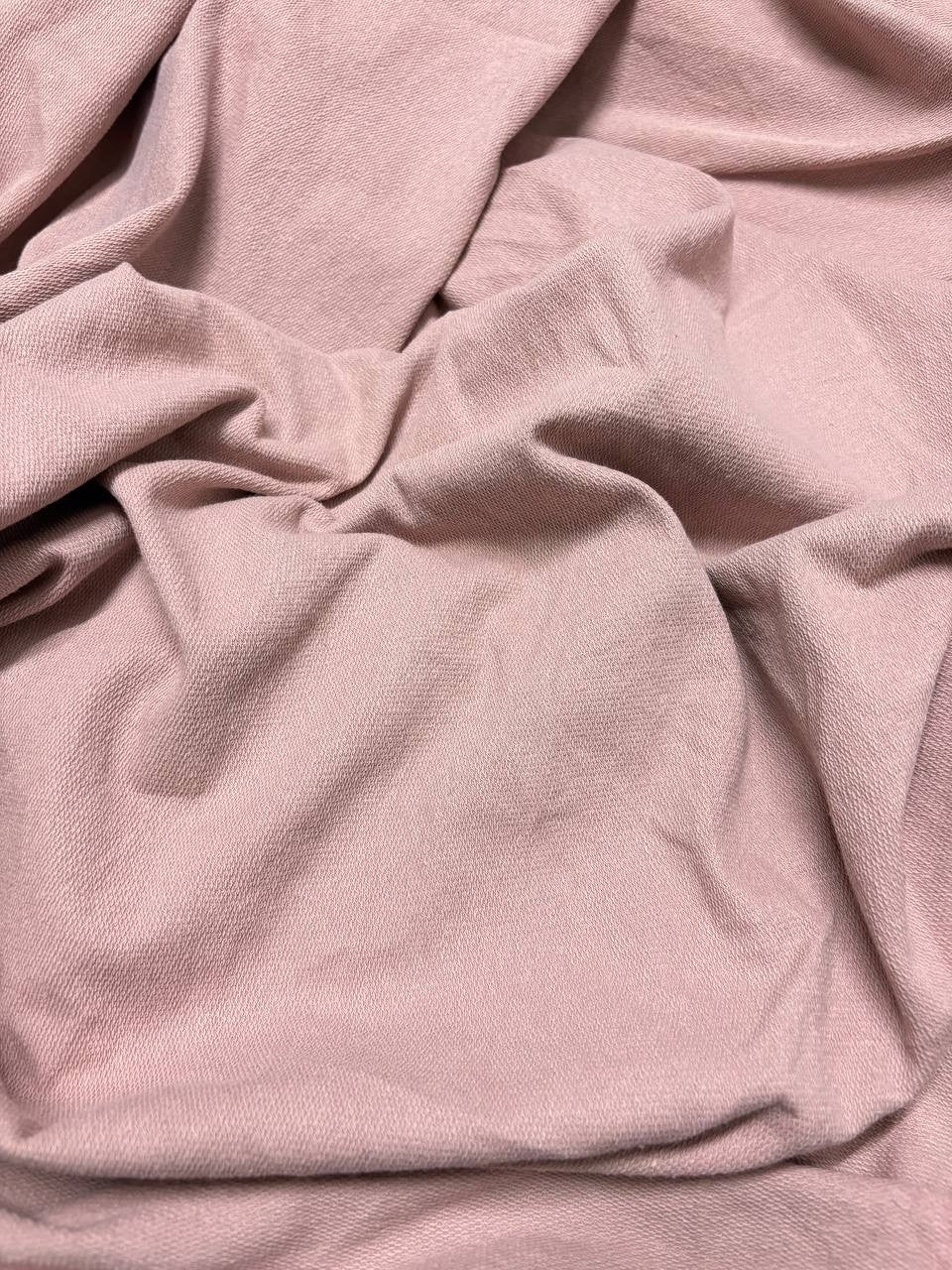 Tessuto Felpa PANTAREI Cotone Garzata Rosa Cipria Primaverile