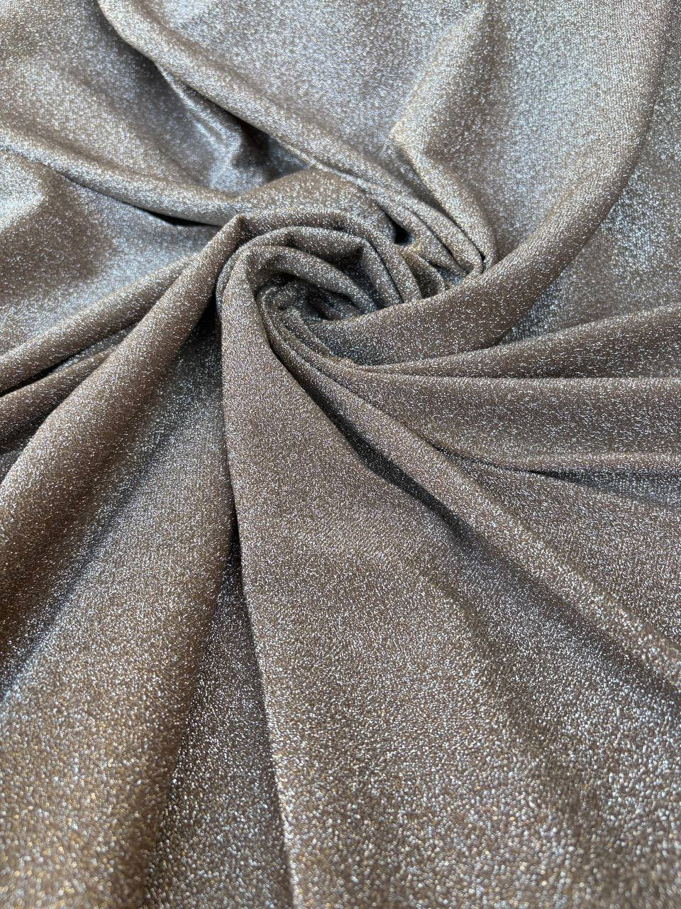 Tessuto Maglia Broadway Lurex Jersey Tortora - WorldTessuti