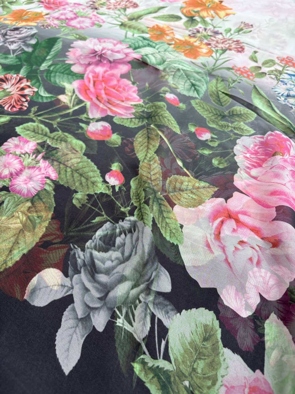 Scampolo Chiffon Floreale Balza Florenzia 3,00x1,50