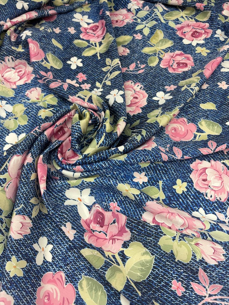 Satin Jeans Floreale