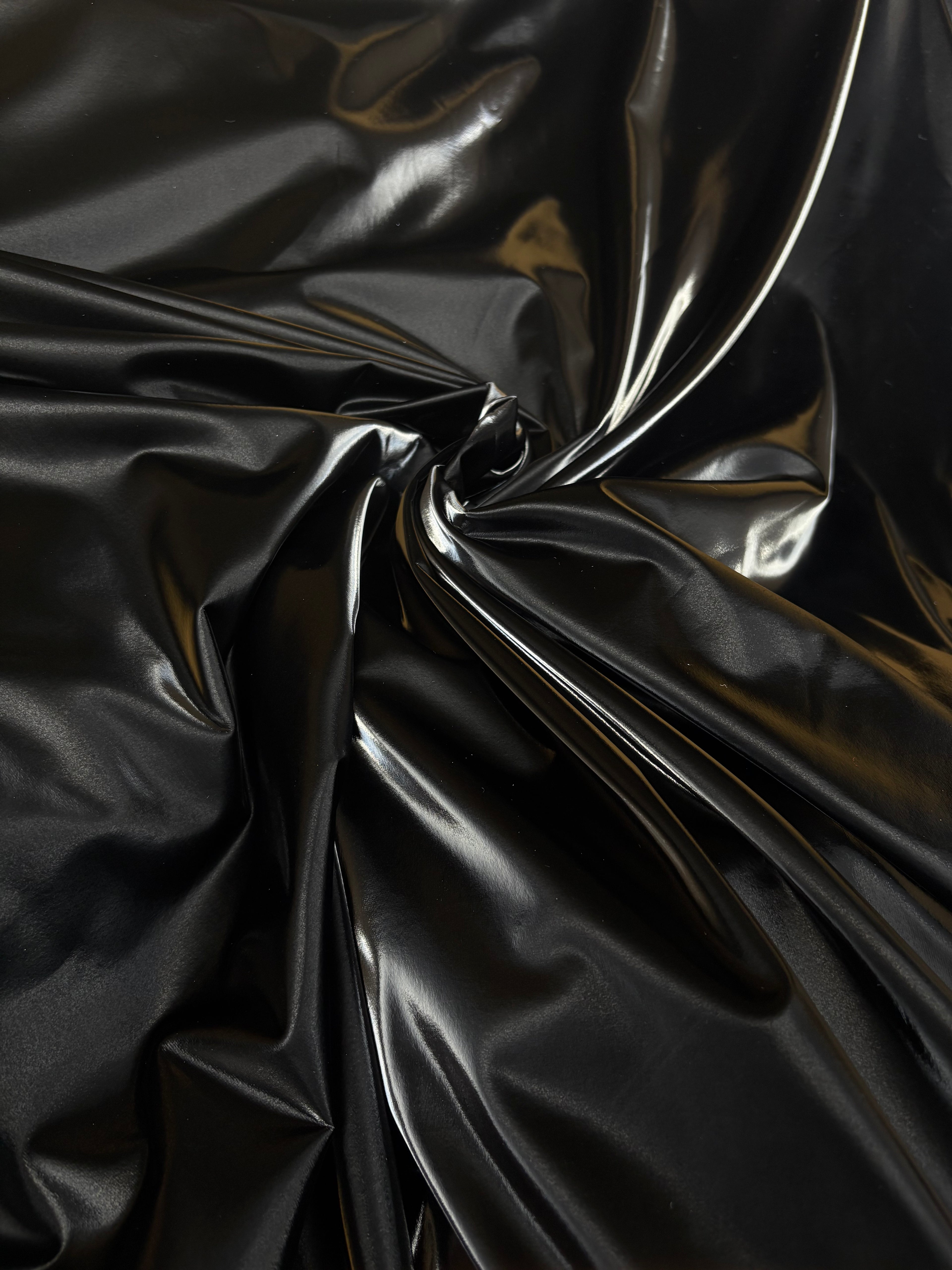 Lycra Nero Effetto Vernice