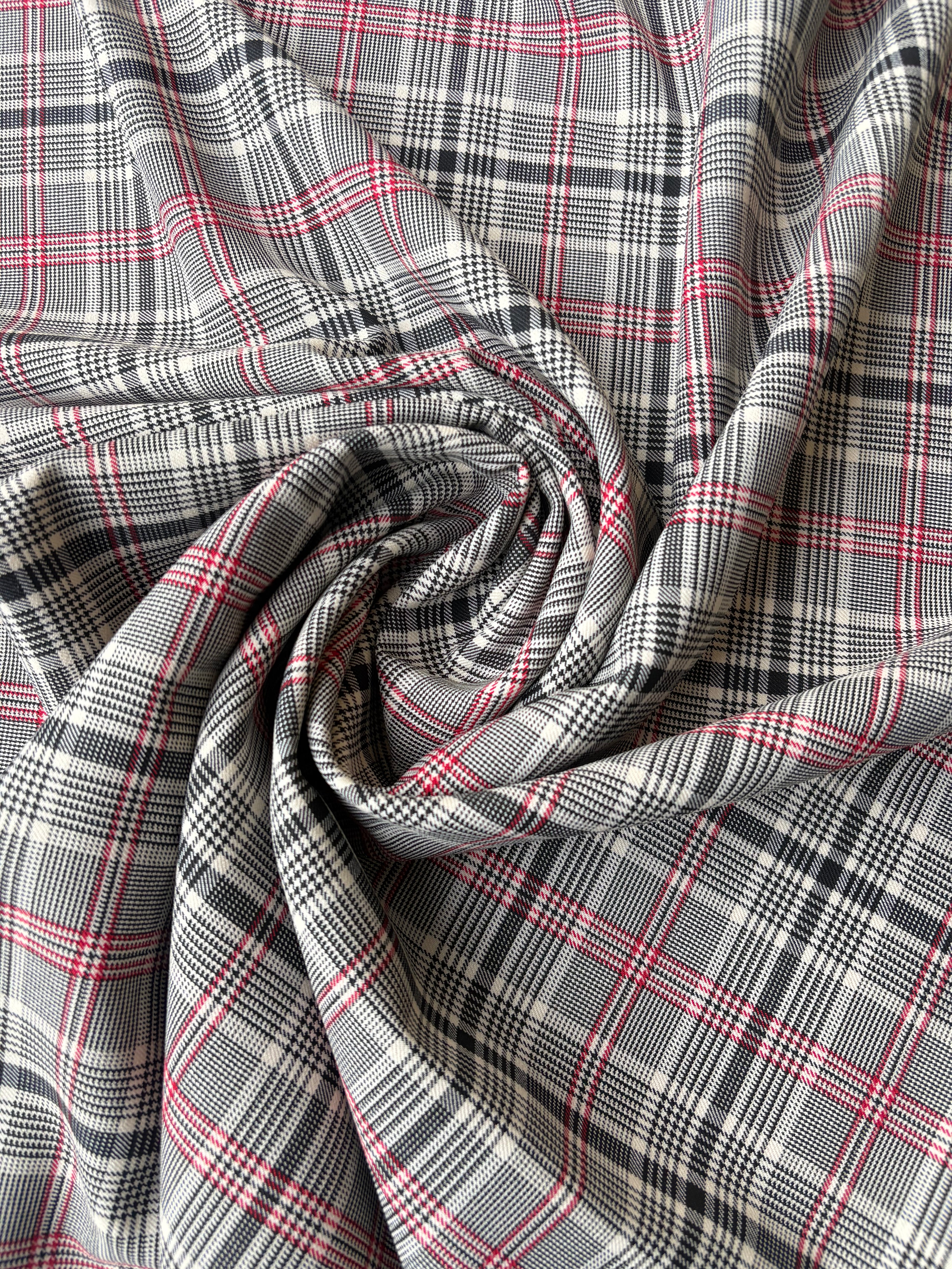Tartan Scozzese Lanetta Grigio Red Classico SOTTOPREZZO