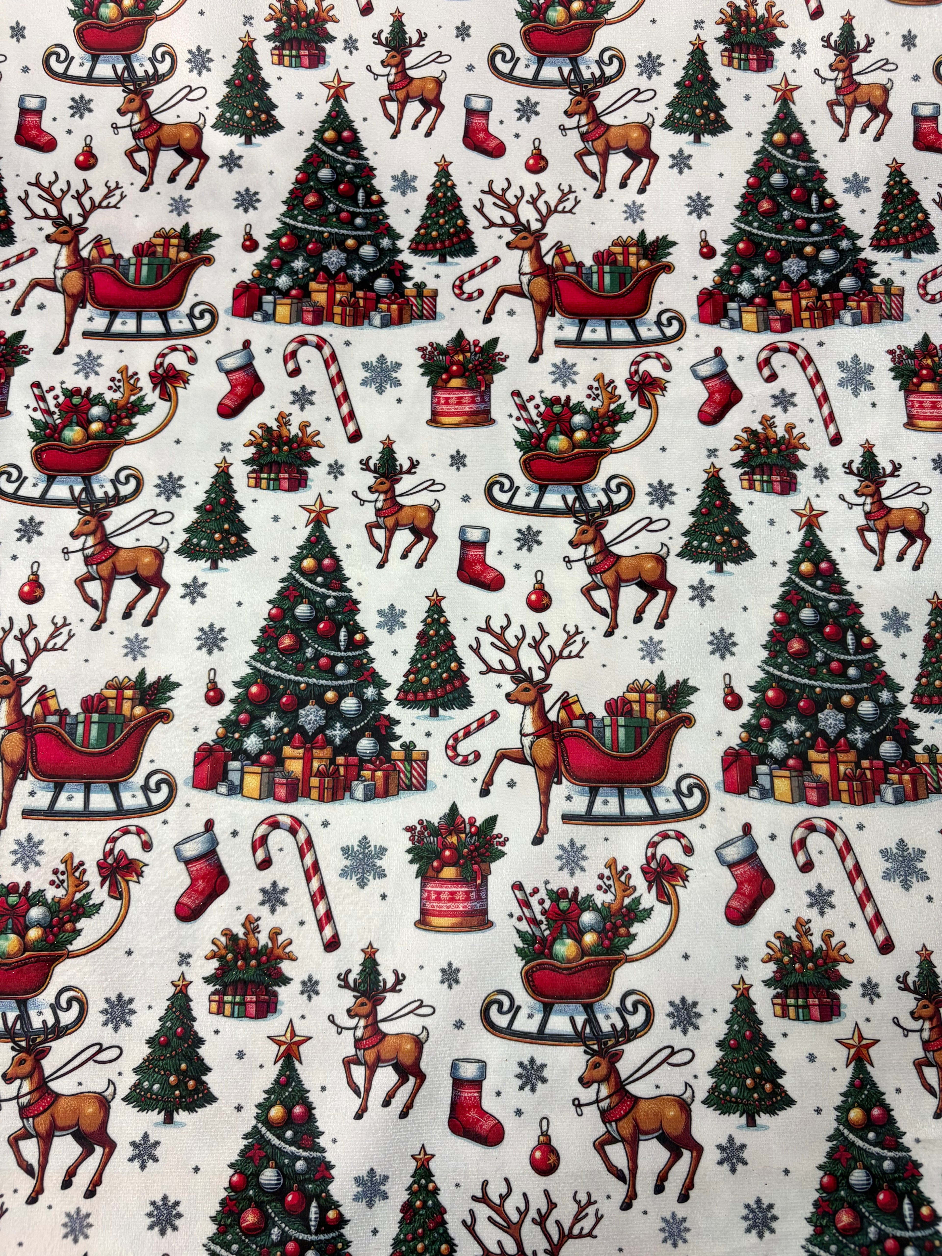 Velluto Bianco Natalizio Fantasia Natale