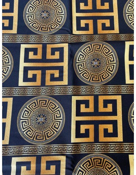Scampolo Tessuto Greca Barocco Dorato Cotone LONETA Arredo 270X280