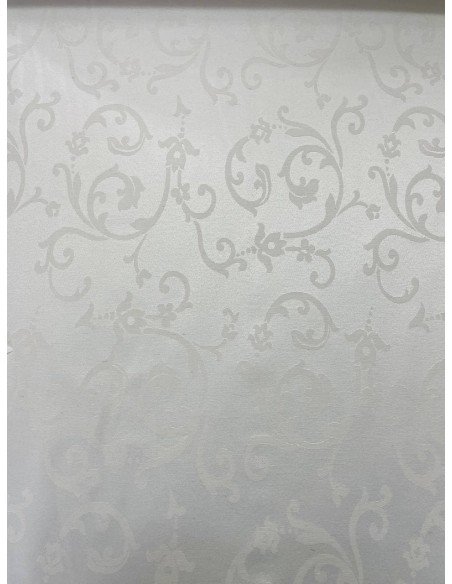 Tappezzeria Damascato Jacquard Bianco seta