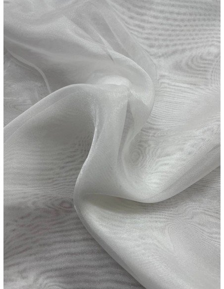 Tessuto Organza Tendaggio Bianco Velo