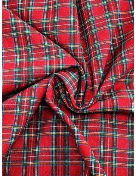 Tartan cotone tinto in filo quadro piccolo 140 OFFERTA