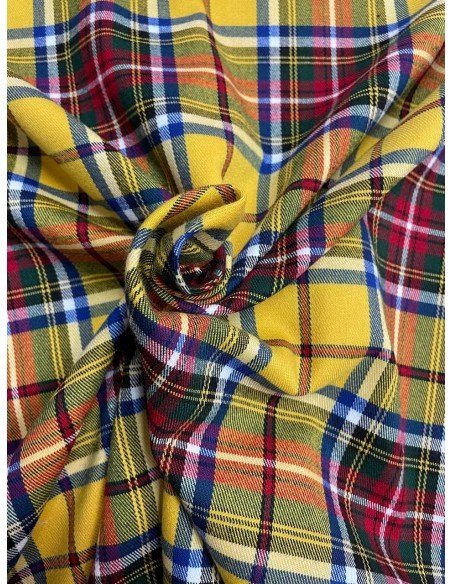 Tartan Scozzese Lanetta Quadro Giallo