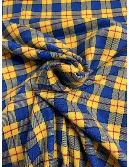 Tartan Scozzese Lanetta Quadretto Giallo e Blu