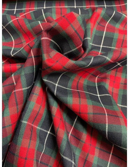 Tartan Scozzese Rosso Quadro Nero Verde