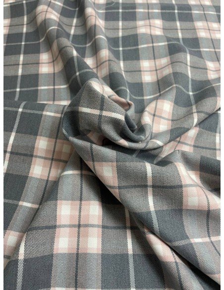 Tartan Scozzese Quadro Rosa Grigio