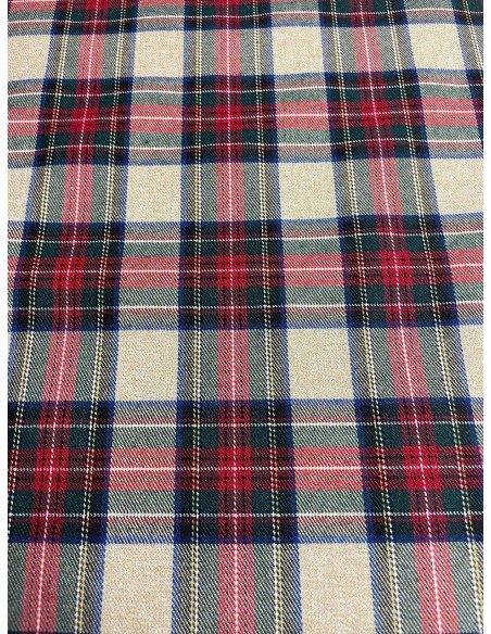 Tartan Scozzese Beige Rosso Verde