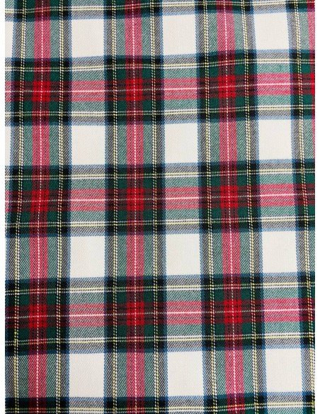 Tartan Scozzese Fondo Bianco Quadro Rosso
