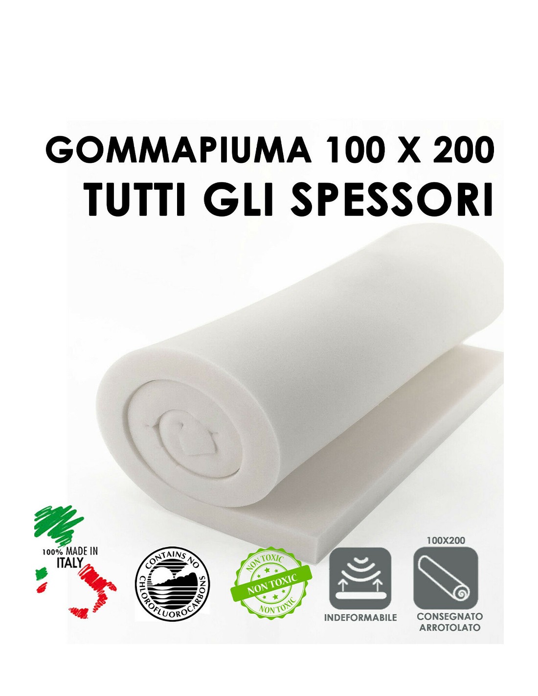 Gommapiuma Lastra Foglio 100x200