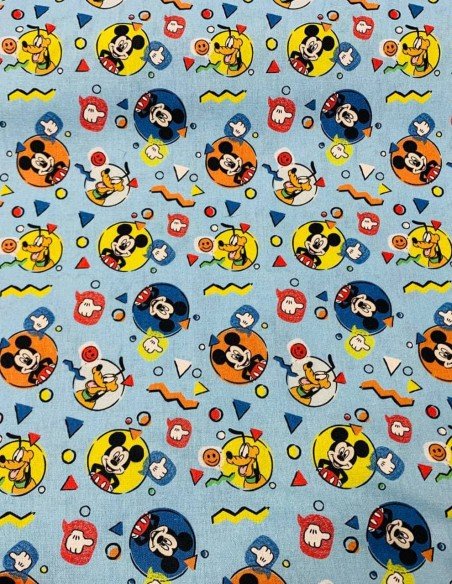 Tessuto Cotone Disney Topolino Pluto 150H