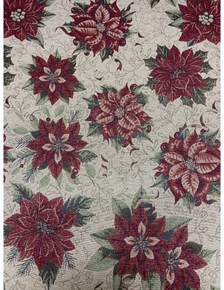 Gobelin Natalizio Floreale Boquet Natale Glitter