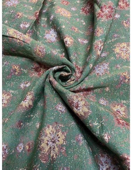 Scampolo Gobelin Astratto Verde Fiore 300x280 Vintage