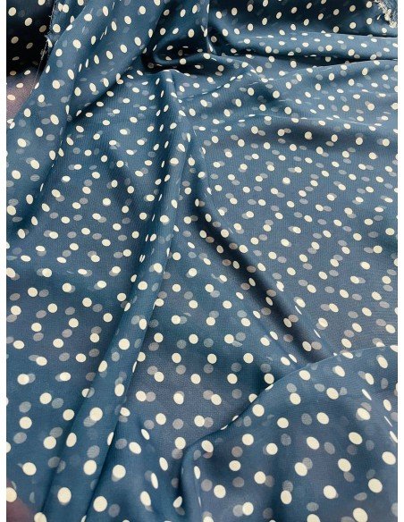 Chiffon Pois Blu