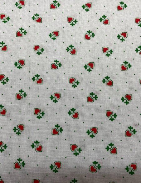 Tessuto Cotone Cuori Cuoricini 150H