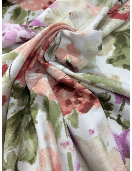 Rasatello Cotone Floreale Primavera Abstract SOTTOPREZZO