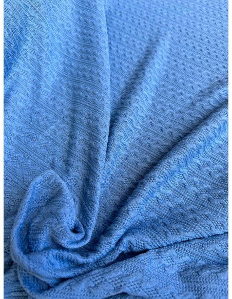 Maglia intrecciata elastica Celeste