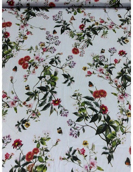 Scampolo 1,00x1,40 Popeline Cotone Floreal classic