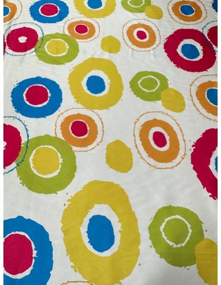 Satin Astratto Pois Multicolor 3,00x1,50