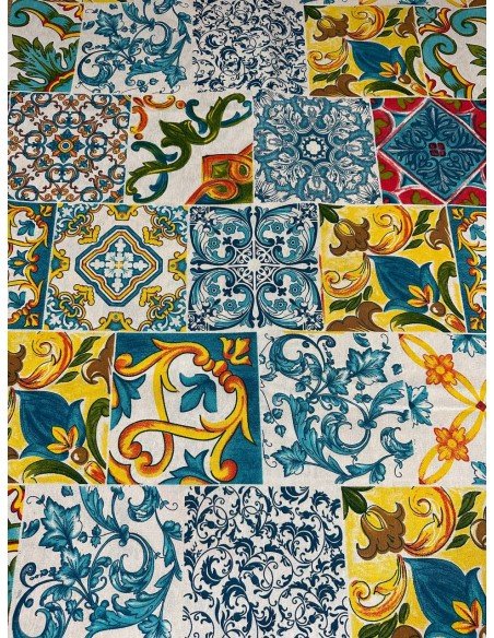 Scampolo Maiolica Santorini