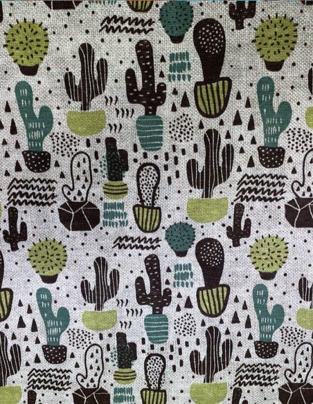 Scampolo Tessuto Cotone Arredo Cactus 270X280