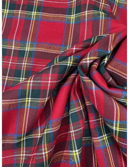 Tartan Scozzese Lanetta Rosso Classic FILO GLITTER Quadro