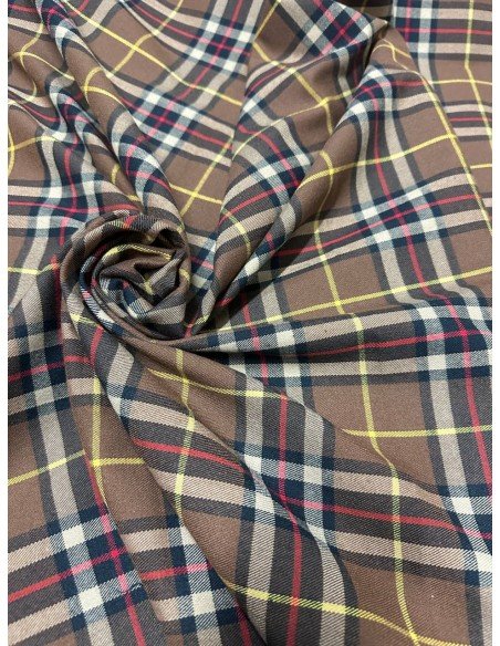 Tartan Scozzese Quadroni Marroncino