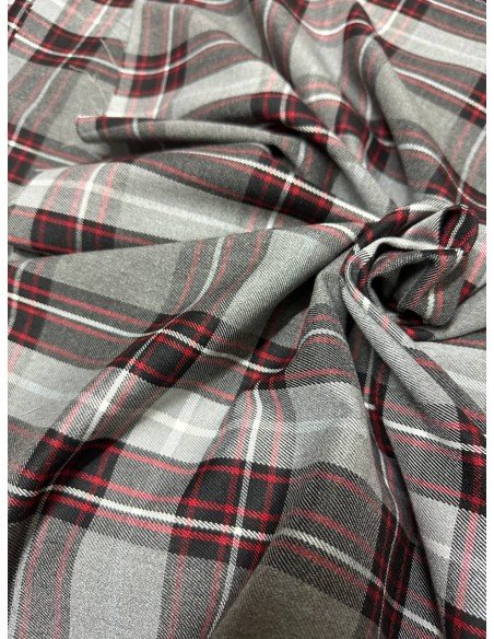 Tartan Scozzese Quadroni Grigio Rosso