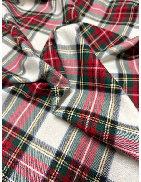 Tartan Scozzese Quadroni Fondo Bianco Quadro Rosso