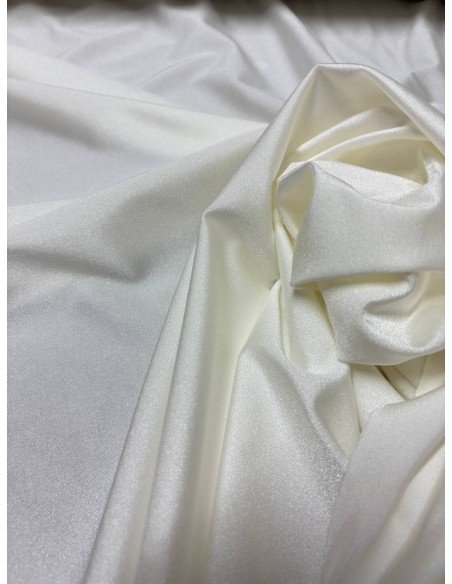 Lycra Tinta unita Bianco seta Lucida
