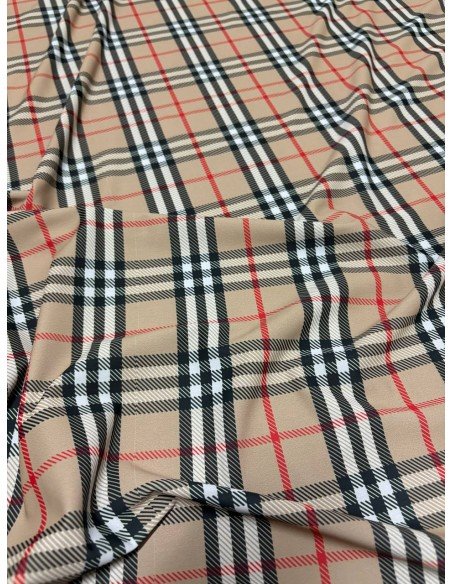 Lycra Tartan Beige
