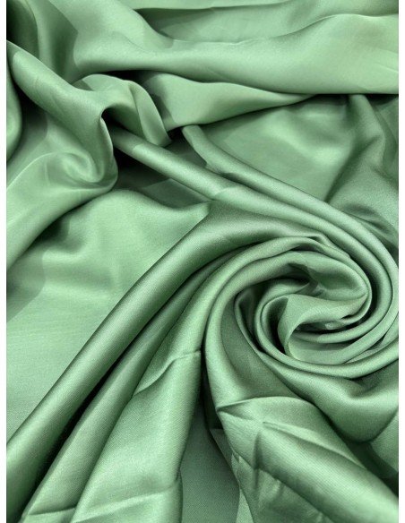 Satin Di Viscosa Verde Salvia SOTTOPREZZO