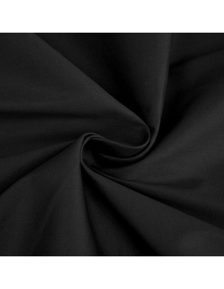 Cotone ALBA Popeline Nero Elastico