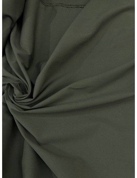 Cotone ALBA Popeline Verde Militare Elastico